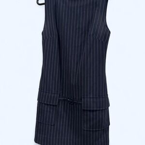 Staud Pin Stripe Mini Dress